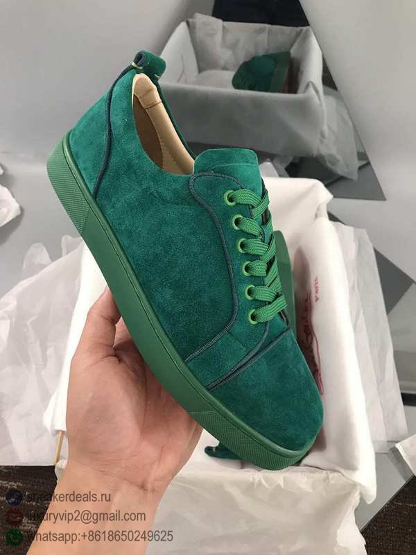 CHRISTIAN LOUBOUTIN UNISEX SNEAKERS GREEN SUEDE D8010300